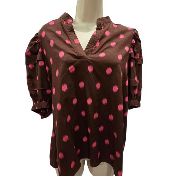 Ann Taylor Polka Dot Blouse - Picture 1 of 10